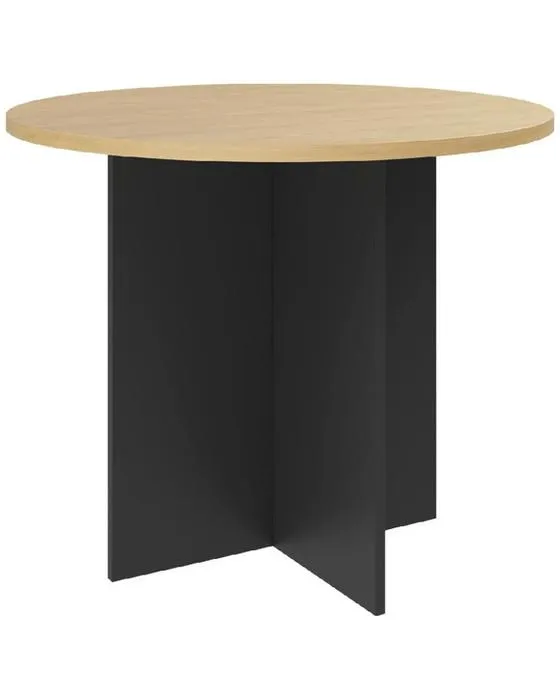 Table ronde de la réunion de Toro 900mm bureau gris érable Tables et retours