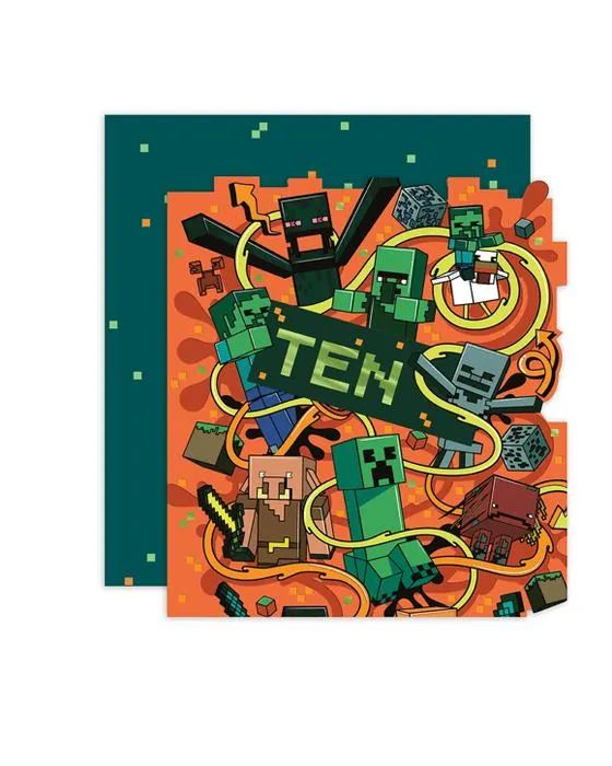Carte de 10 ans - Minecraft