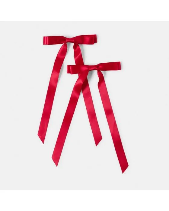 2 Packs de clips pour cheveux à glissières de la Bow Rouge