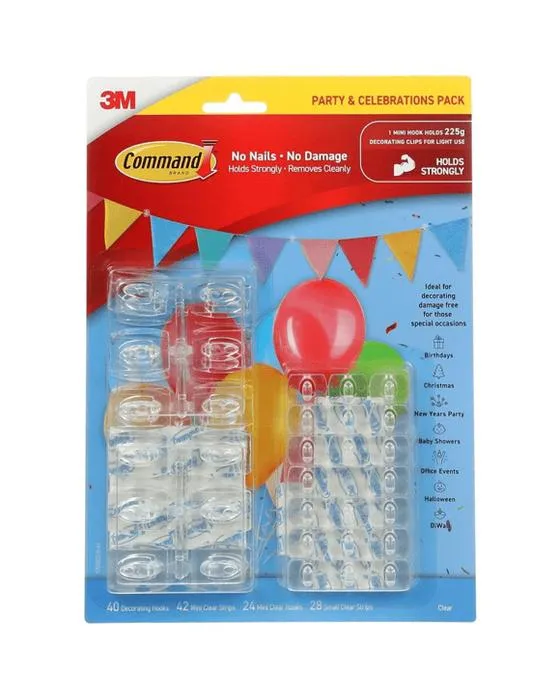 3M Crochets de commande Fête et célébrations 64 Pack