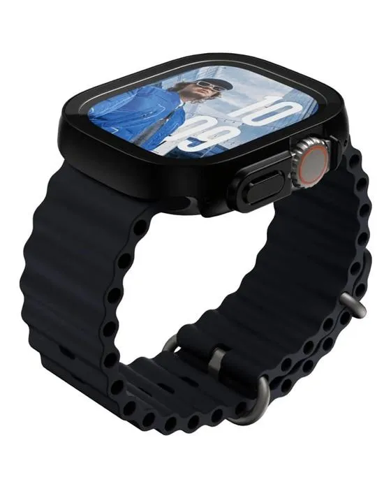 PanzerVerre de verre cas de snappie Apple Watch Ultra noir