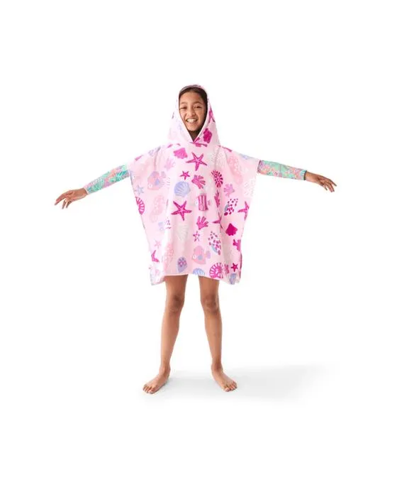 Serviette de plage à capuche en coton pour enfants - Mer