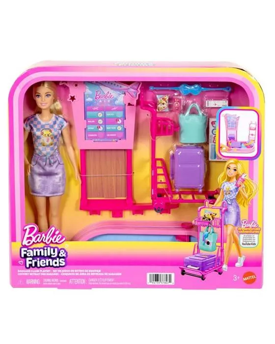 Barbie ‘Malibu , la poupée de voyage Bagage réclamation Playset & Accessoires - Multi