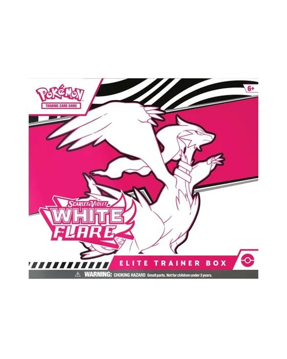 Jeu de cartes de trading de Pokemon: Boîte de Trainer Flare Elite de couleur blanche et écarlate