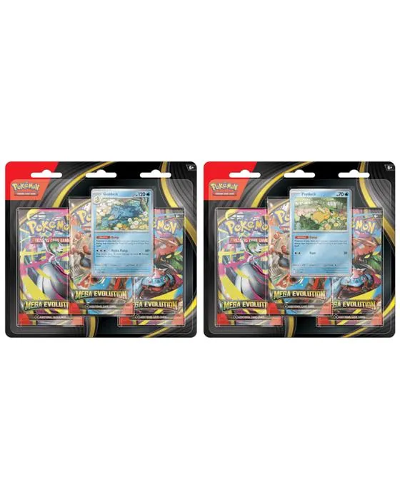 Jeu de cartes de trading de Pokemon: Mega Evolution Tri-Booster Blister Pack - Assortiment