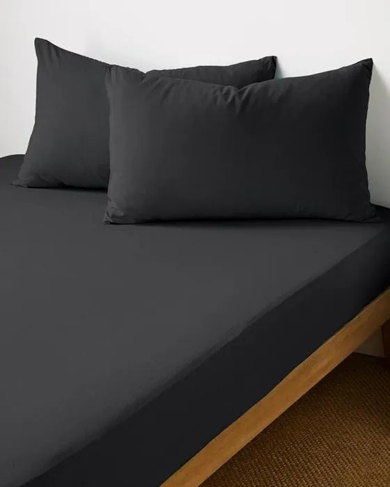 Cible Arlo Stonewash Draps ajusté - Lit King - Noir
