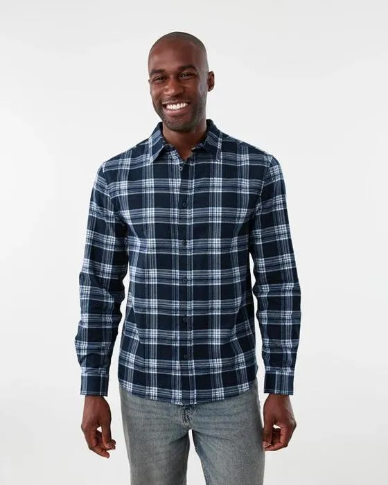 Chemise à manches longues imprimée en Plaid