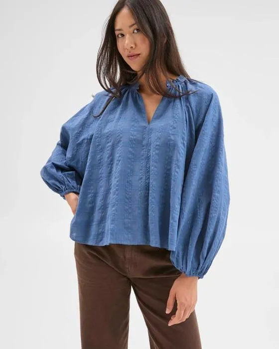 Cible femme manches longues Blouse texturée
