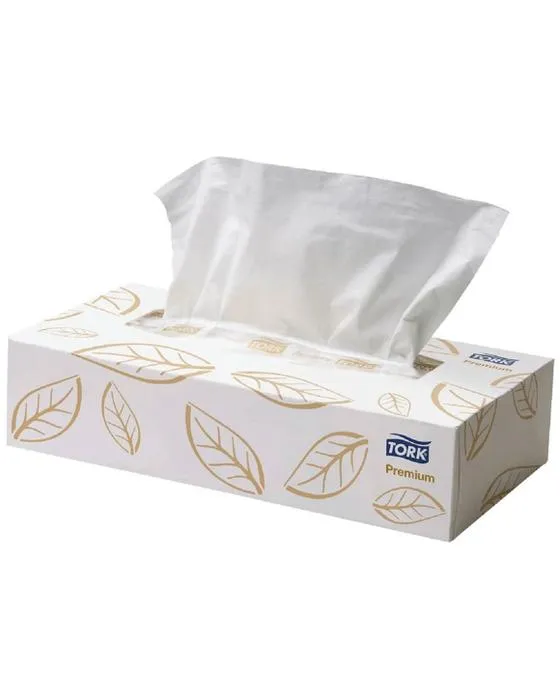 Tissus de tissu à visage de 2 plis de Tork Premium 100 feuilles 48 boîtes