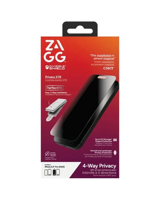 ZAGG InvisShield Elite Priv360 Protctr écran iPhone 17 Pro