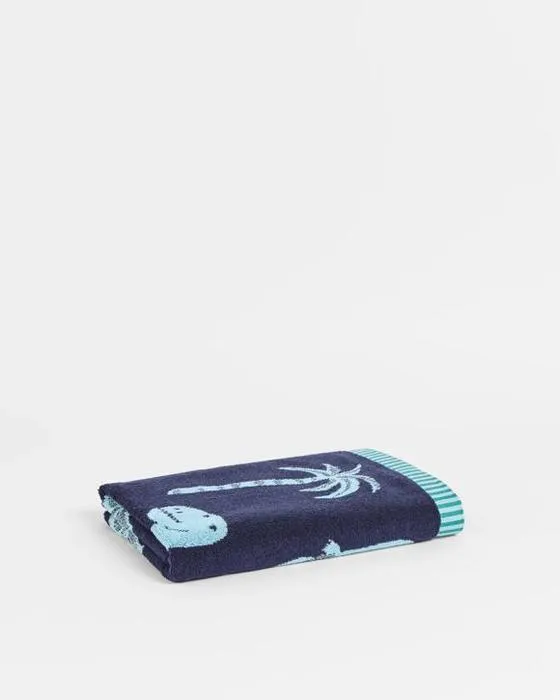 Cible Enfants Dino Australien serviette de bain en coton - Peacoat - Bleu