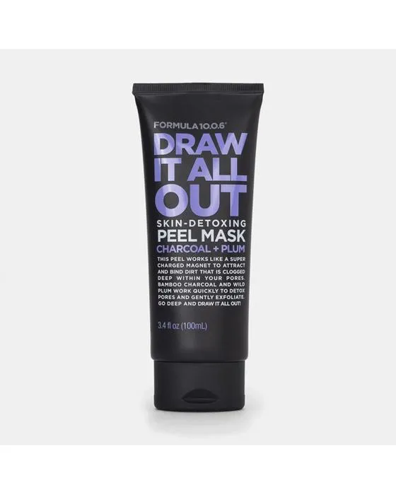 Formule 100,6 Tirez-le tout dehors Masque pelé désintoxication de la peau 100ml - Charbon et prune