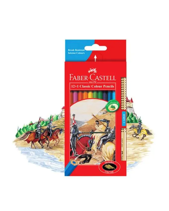 12+1 Crayons de couleur classique Faber-Castell Pack