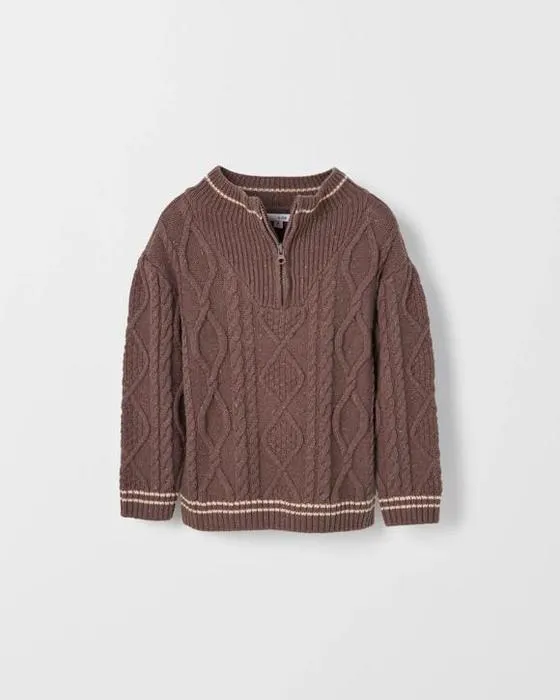 Cible Enfants Australien mélange de coton 1/4 Zip Knit Jumper
