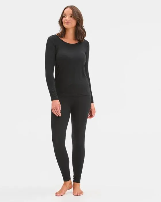 Cible femme Bamboo Base couche Long Manches Thermique Top