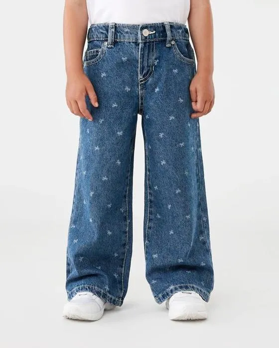 Jeans à jambes larges imprimés
