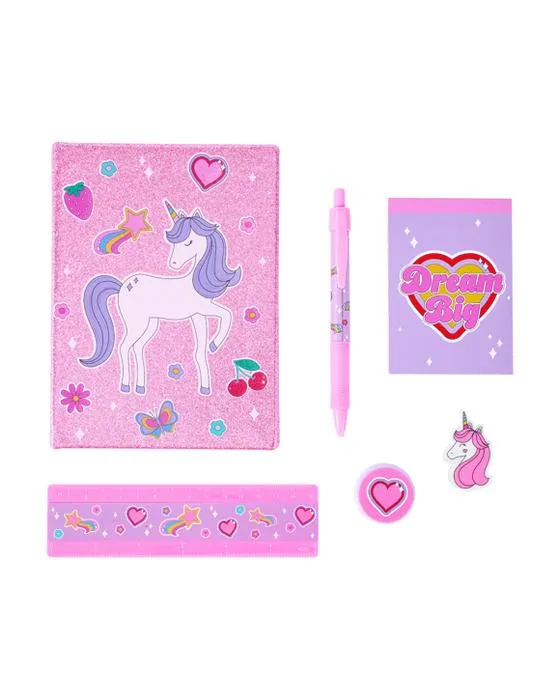 Set de papeterie pétillante - Licorne