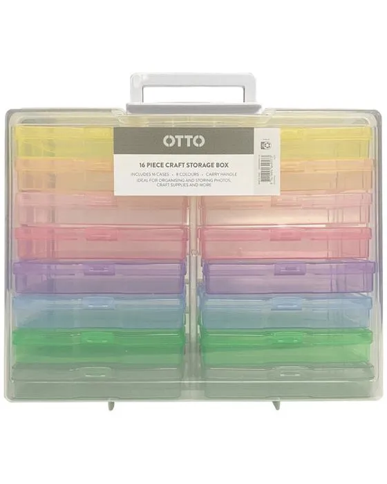 Otto 16 pièces boîte de rangement artisanal arc-en-ciel