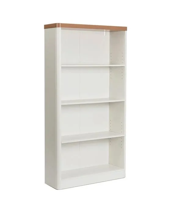 Bibliothèque de Martand 1500mm Chêne et étagères blanches
