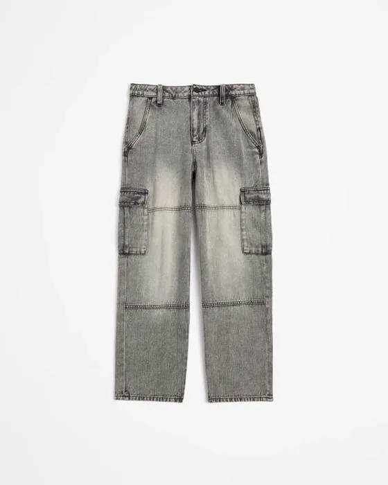 Jeans denim de la jambe cible large
