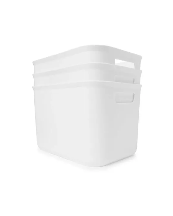 3 Pack 5.8L Tub Utile - Moyen, Blanc