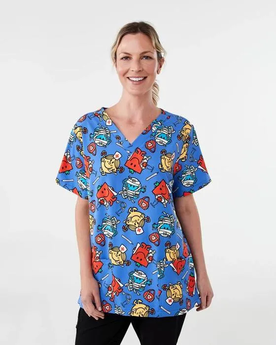 Vêtements de travail Mr Men Licence Unisexe Scrub Top