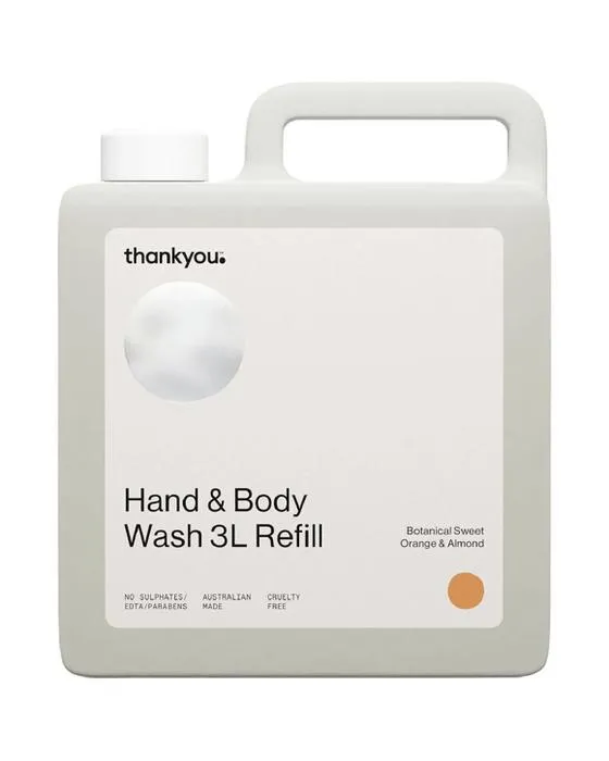 Merci Laver les mains et le corps Sweet Orange & Almond Recharge 3L