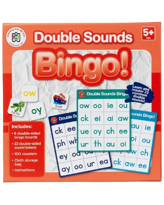 Apprendre peut être amusant Double sons Bingo