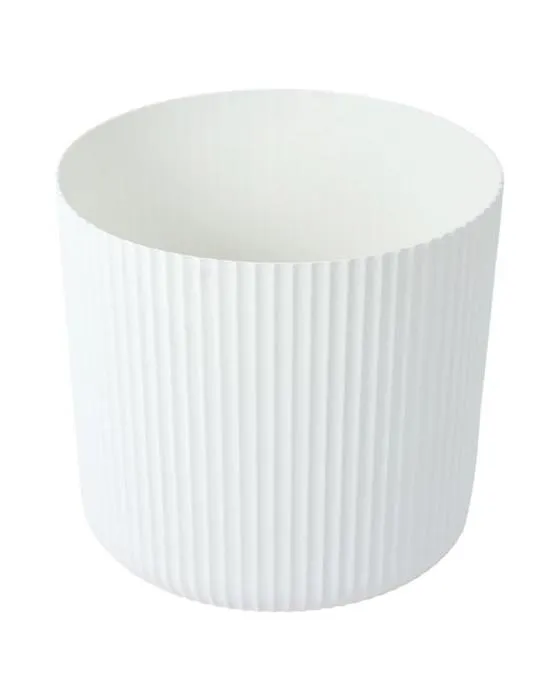 Pot en plastique linéaire de 43cm - blanc