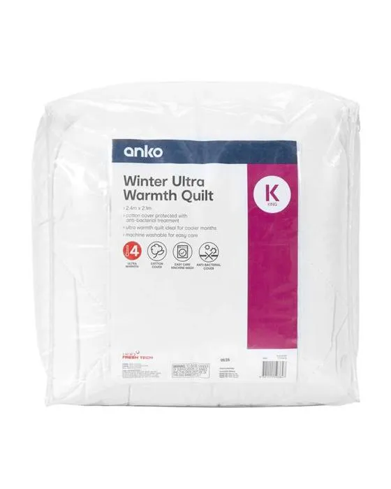 Lit King, blanc, matelas ultra chaud d'hiver
