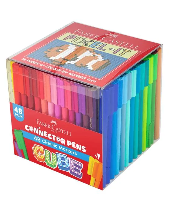 48 - Pack Faber Castell Connecteur Pen Cube - Multi