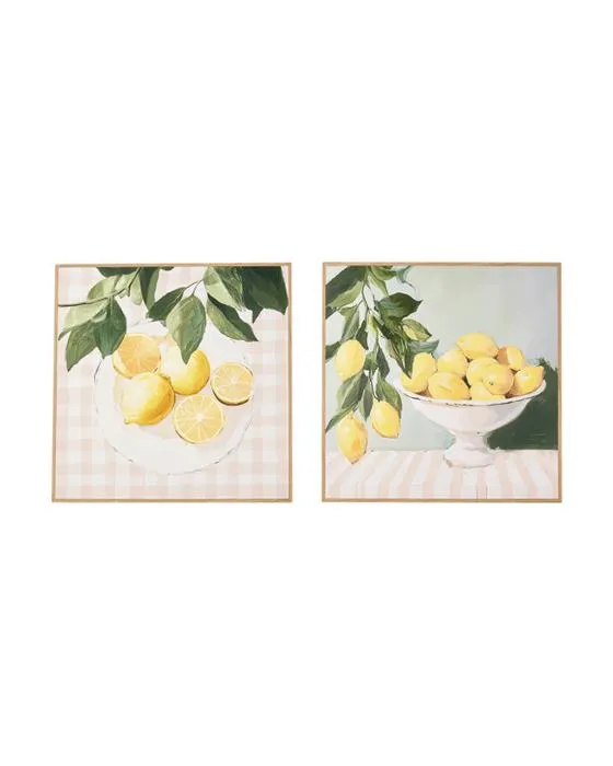 2 Pack Toile à cadres citron - 40cm x 40cm