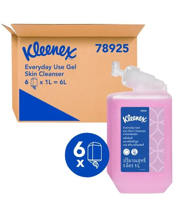Kleenex Nettoyant quotidien de la peau 1L 6 Pack