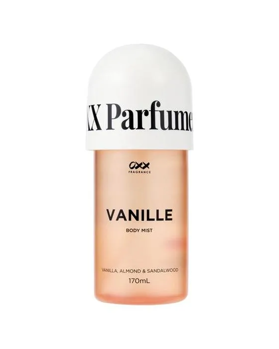 Mist de corps de la Vanille 170ml de la Fragrance OXX - Vanille, Amande et Bois de Sandal