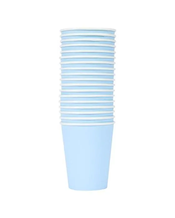 18 Packs de coupes en papier bleu