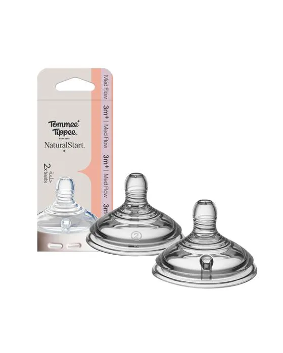 2 Pack Tommee Tippee Natural Start Teats à débit moyen