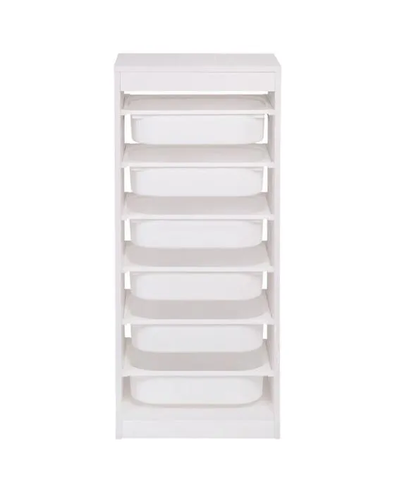 Unité de stockage Kadink Tall avec 6 Tubes Med Blanc