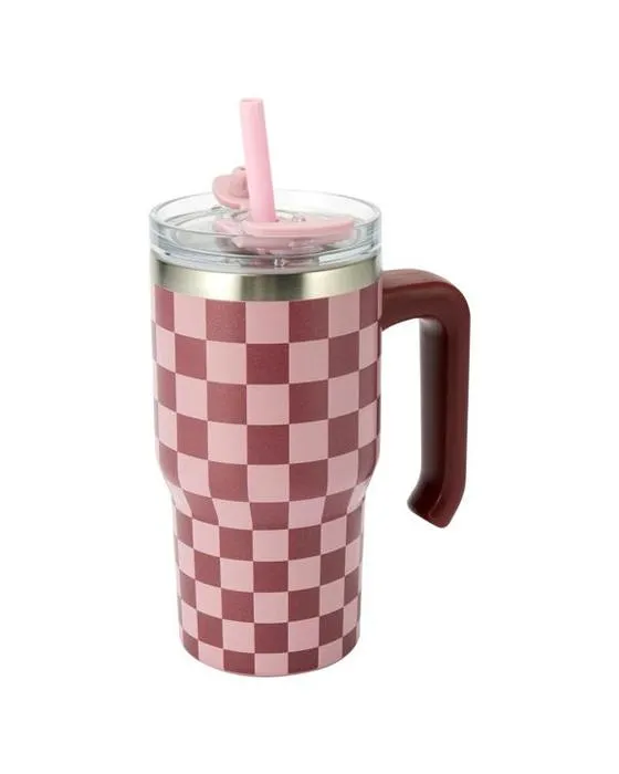600ml Tumbler de contrôle Bourgogne avec poignée