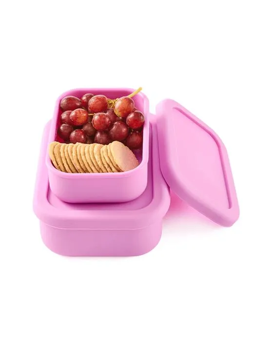 Boîte à snack en silicone de 2 paquets de lilas