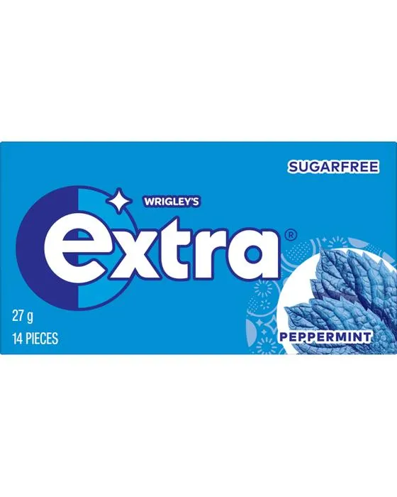 14 pièces Wrigley extra menthe poivrée à l'échouement Gum 27g