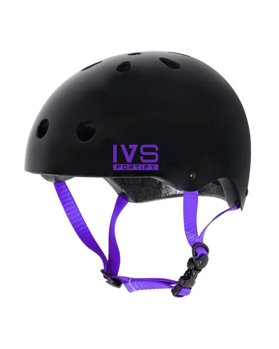 Casque de skate IVS - Grand, Noir et Violet