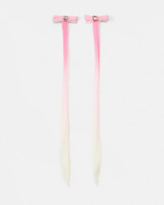 2 clips d'extension de cheveux de boules de pack