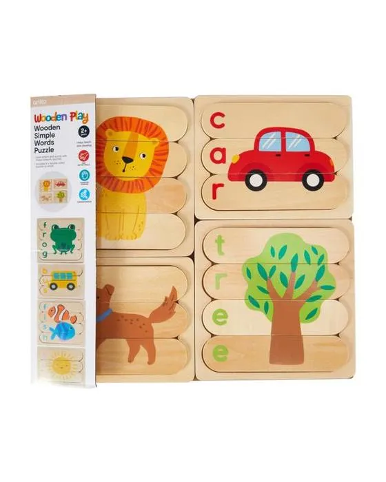 Puzzle en bois de mots simples