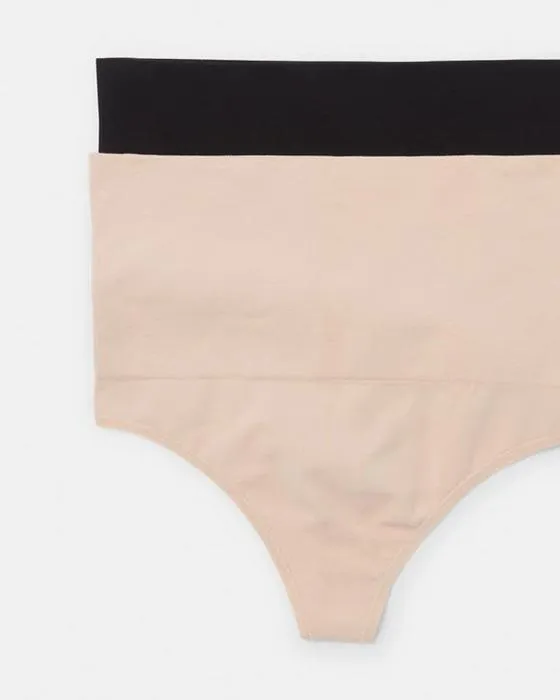 2 Pack coton mélange sans couture façonnage G-String
