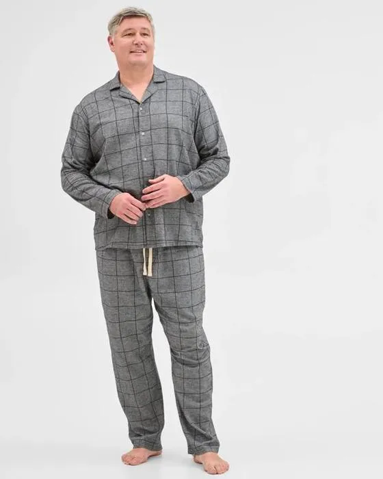 Cible Homme Plus Taille Flanellette Pyjama Set