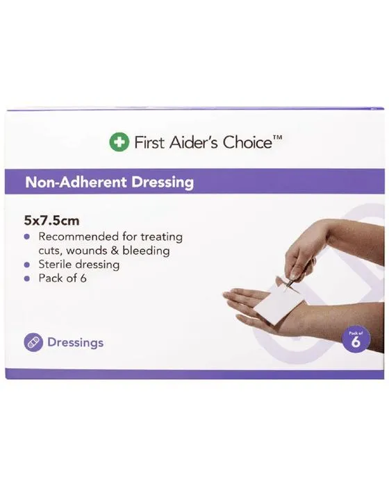 Premier Aider , Choix 5x7,5cm Robe Non-Adhérente 6 Pack
