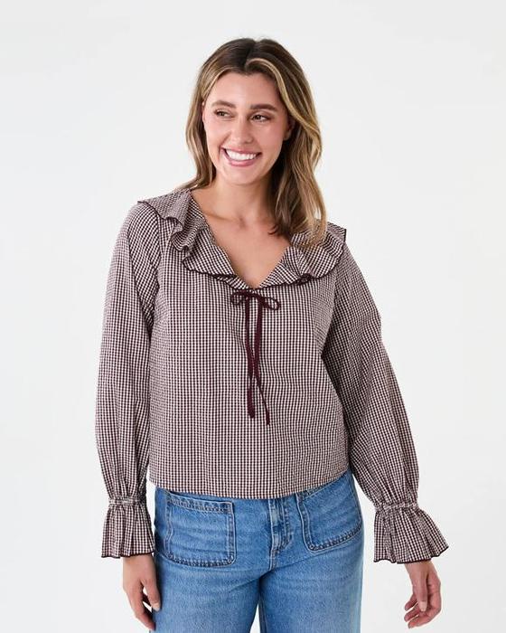 Blouse à col à manches longues