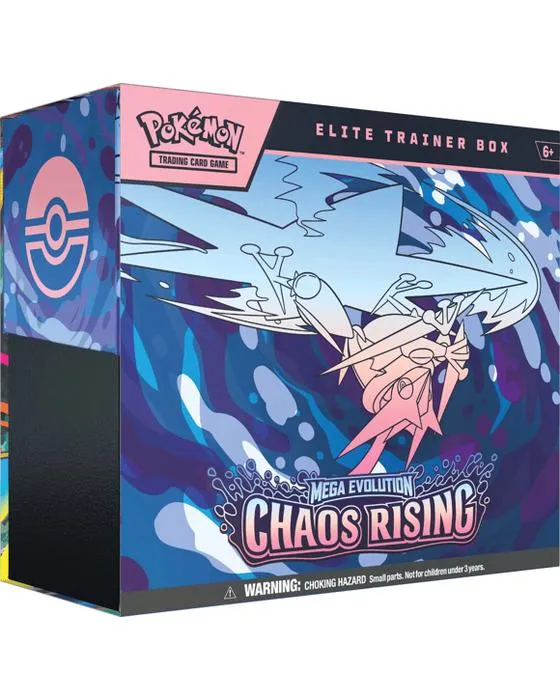 Jeu de cartes de trading de Pokemon: Mega Evolution Chaos Rising Elite Trainer Box