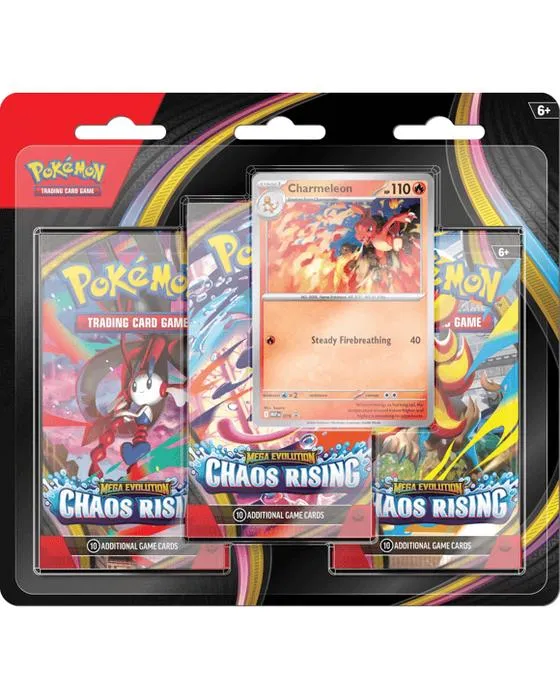 Pokemon Trading Card Game: Mega Evolution Chaos Rising 3-Booster Blister