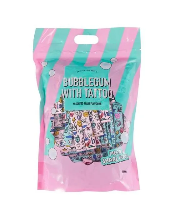 Bubblegum avec tatouage Mega Share Pack 550g